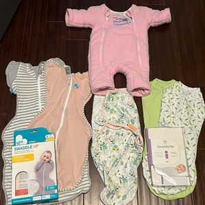 Sleepsuit and swaddle lot